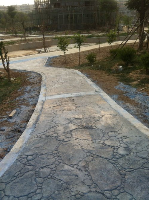 上海松江彩色壓印地坪設計方案仿木紋壓花地坪模具批發